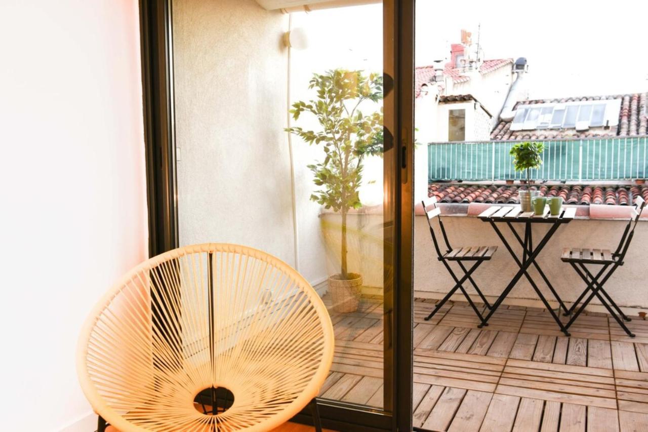 Le Duplex - Terrasse Au Coeur De Marseille Panier Appartement Buitenkant foto