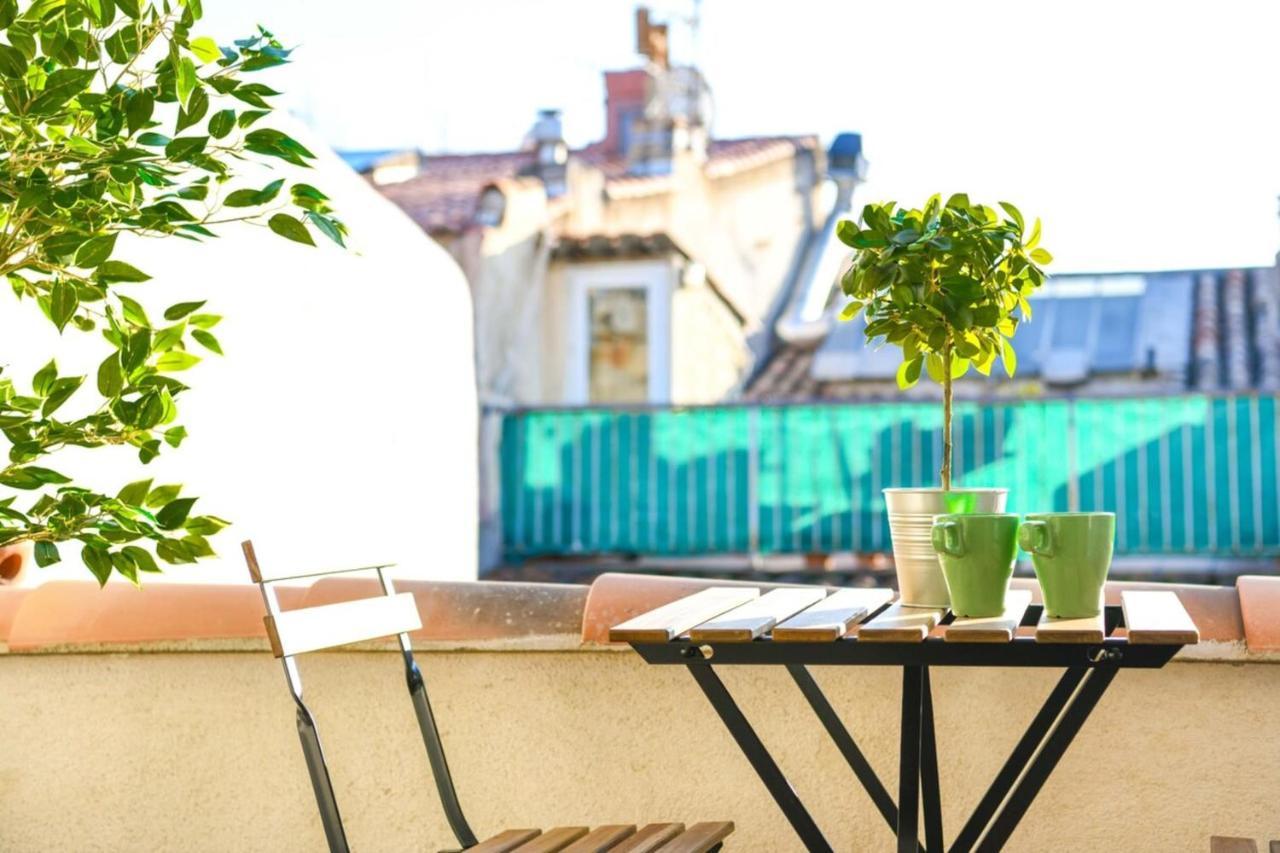 Le Duplex - Terrasse Au Coeur De Marseille Panier Appartement Buitenkant foto
